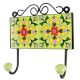 Forest Green Wheel Flower Ceramic Tile Hook